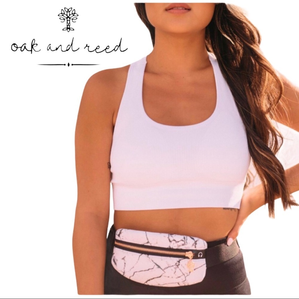 NWT Oak & Reed Hands Free Waist Band, White Marble